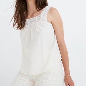 NWT Madewell Crochet Tie-Back Tank Top Sz XL